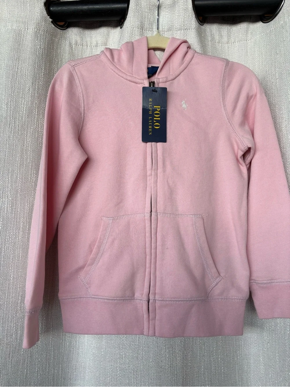 Ralph Lauren Kids Pink Hooded Zip Sweatshirt
